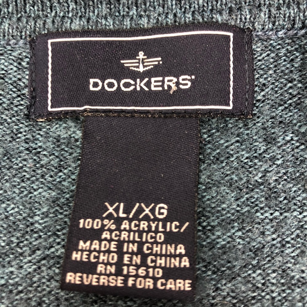 Multi-blue Dockers quarter button shirt - Picture 3 of 5